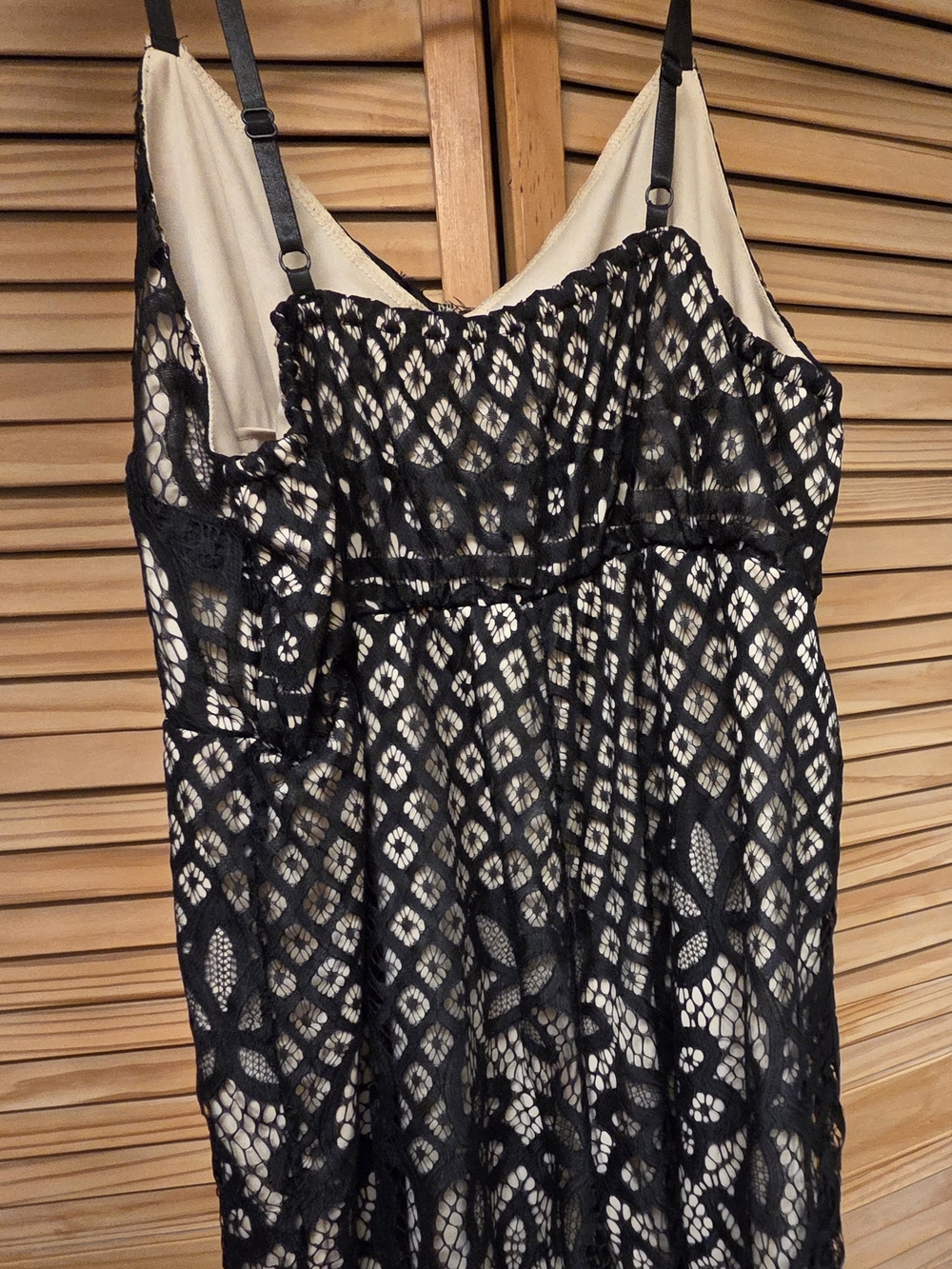 Black Lace Overlay Romper - Picture 2 of 2